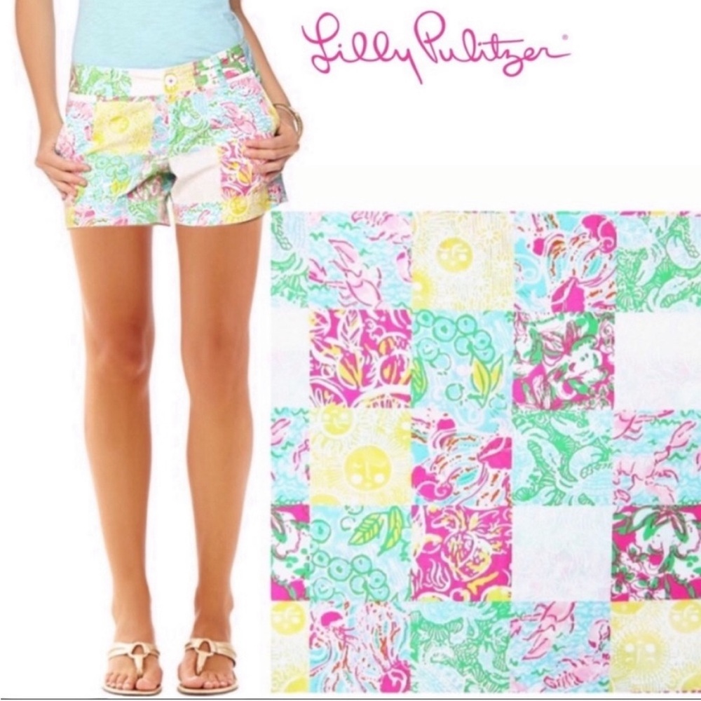 EUC Lilly Pulitzer Callahan shorts sz 6 in Multi State Patch